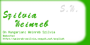 szilvia weinreb business card
